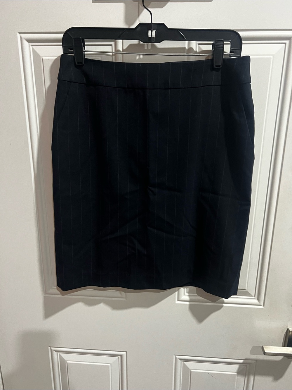 Banana Republic Black Pinstripe Pencil Skirt